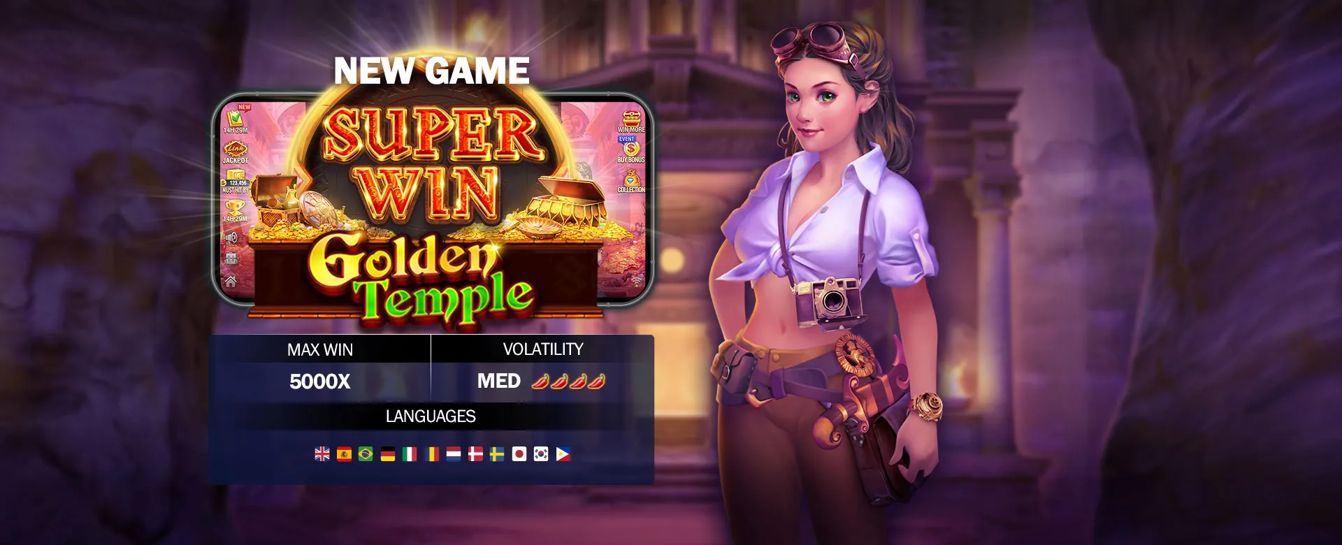 A vibrant image depicting a winning moment on a Slotvip slot machine, with golden coins and glowing effects, emphasizing excitement and high returns.